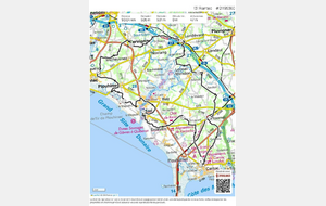 Circuit du 15 août: Kergroix, Ploemel, Kerbrezel  Mendon,  Langombrach, Landévant, St Symphorien, Pont Couriau, Locmaria, Kervignac, St Efflam, Riantec, Kervran, Magouero, Pont Lorois, Etel, Erdeven, St Laurent, Le Hahon